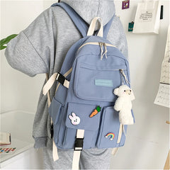 Women Backpack Bear Girl Waterproof Shoulder Schoolbag For Teenage