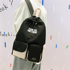 Nylon Shoulder Bag for Teenage Girls Waterproof School Bag Large Capacity