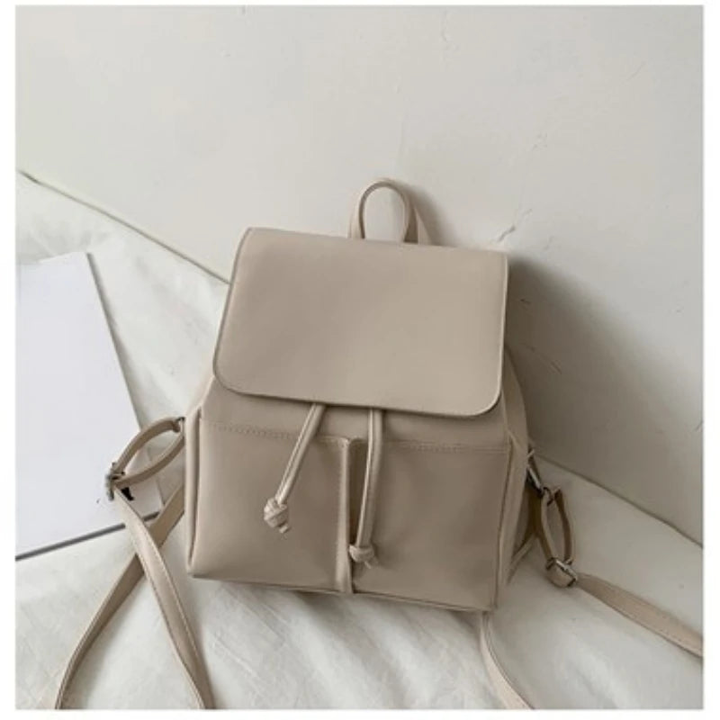 Women Backpack PU Leather School Bag Small Schoolbag for Teenage Girls