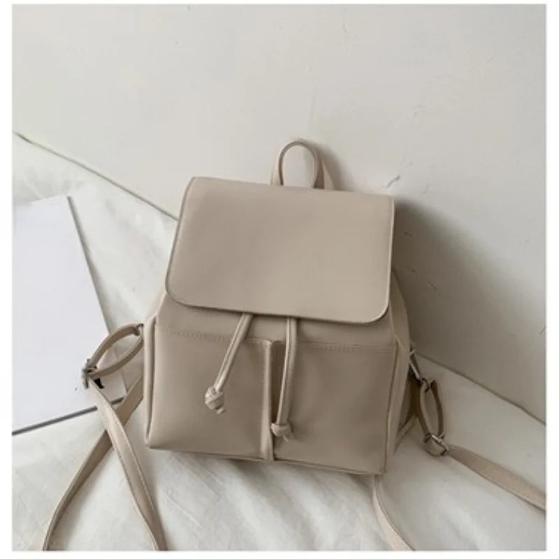 Women Backpack PU Leather School Bag Small Schoolbag for Teenage Girls
