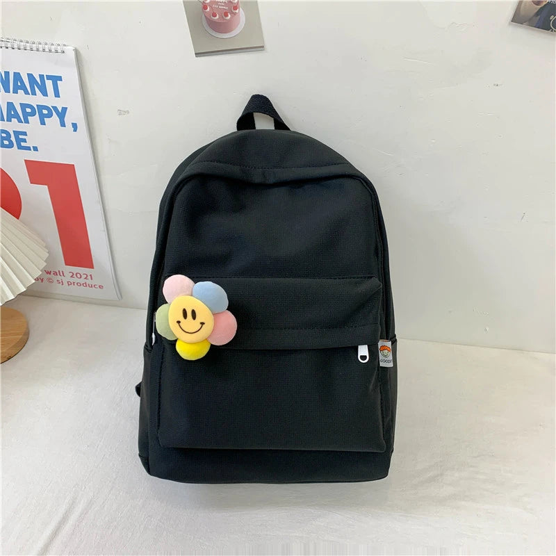 Nylon Women Backpack for School Teenagers Girl Travel Rucksacks