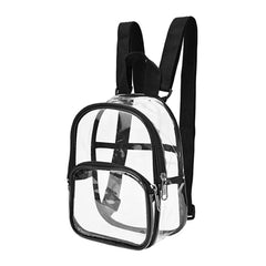Women Backpack Transparent Contrast Daily Travel Bag Female Casual School Bags
