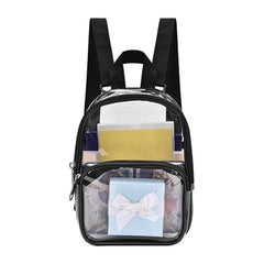 Women Backpack Transparent Contrast Daily Travel Bag Female Casual School Bags