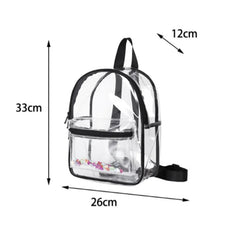 Transparent PVC Backpack Youth Waterproof School Bag
