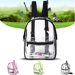 Transparent PVC Backpacks Waterproof Student Travel School Bag