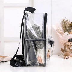 Transparent PVC Backpack Youth Waterproof School Bag