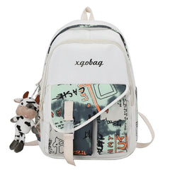 Casual Women Backpack with Pendant for College School