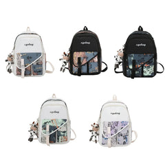 Casual Women Backpack with Pendant for College School