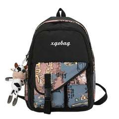Casual Women Backpack with Pendant for College School