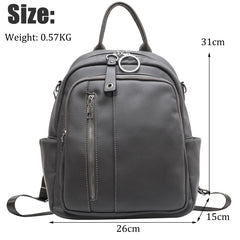 High Leather Women's Travel Backpack School Bags for Girls