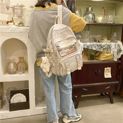 Nylon Waterproof Backpack for Teen Girls School Bag Travel Mochila Big
