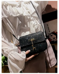 Women Bag PU Leather Bling Messenger Shoulder Crossbody Bag Envelope Handbag