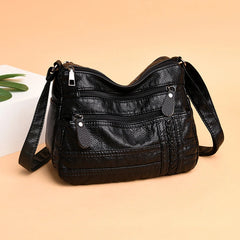 Women Bag Pu Soft Leather Shoulder Bag Red Handbag Purse