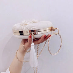 Women Bag Tassel Lady Embroidery Evening Bags Wedding Purse