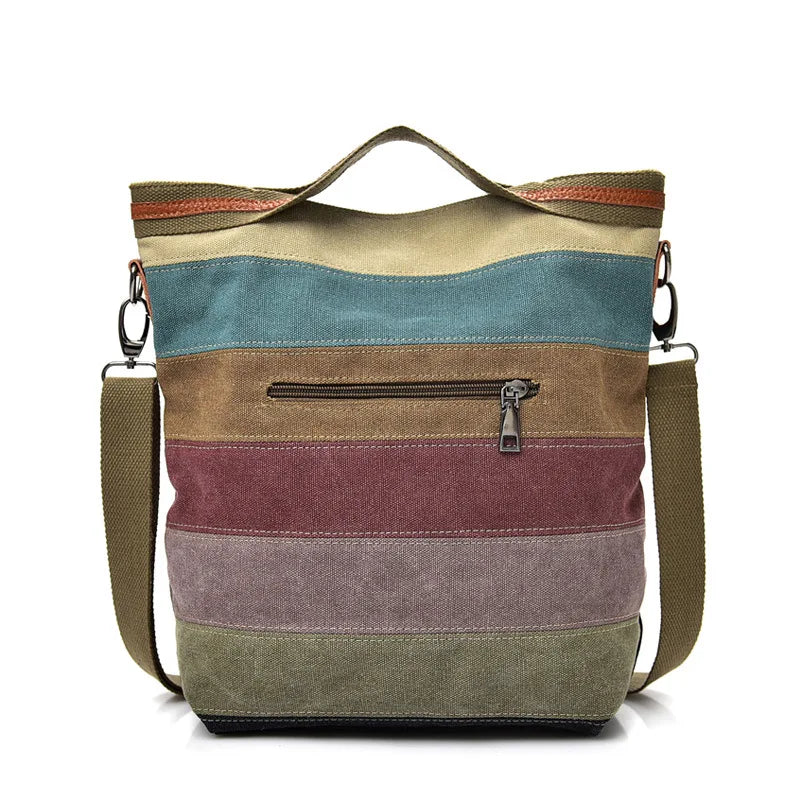 Boho Canvas Shoulder Tote Bag Crossbody for Women Ladies Girls