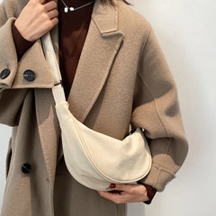 Retro Nylon Shoulder Bag Zipper Messenger Female Crossbody Bags