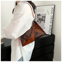 Transparent Shoulder Bag PVC Small Underarm Bags Clutch Women Hobos