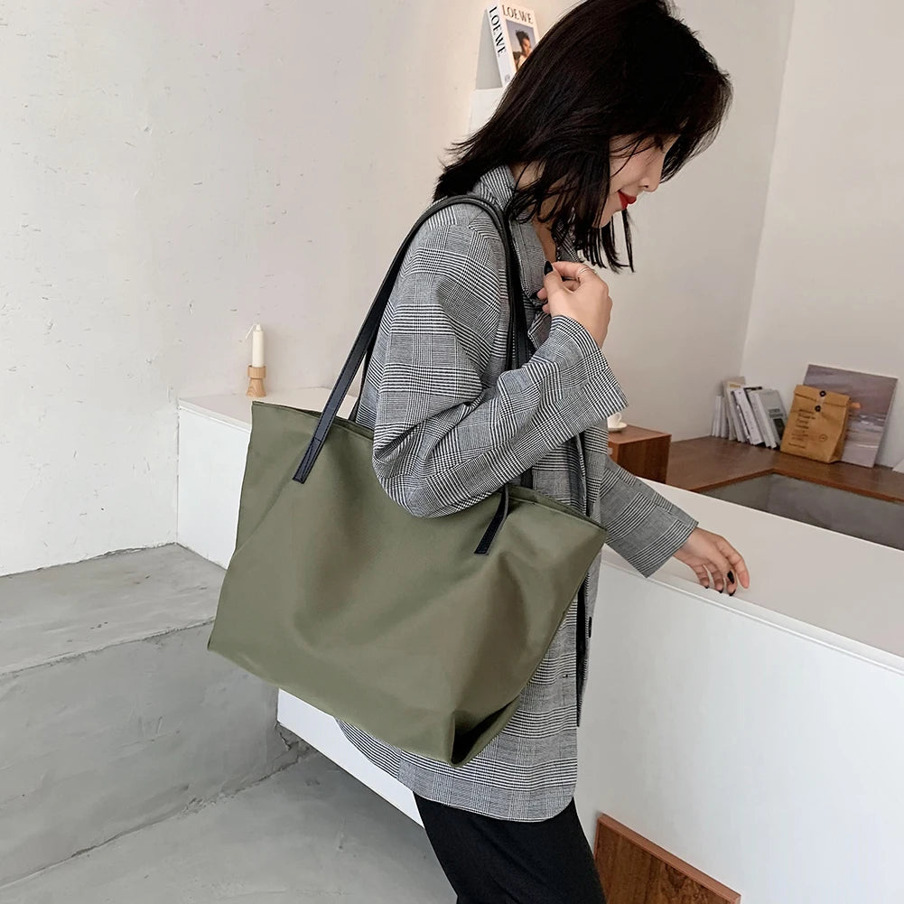 Women Top-Handle Bag Nylon Handbags Casual Travel Tote