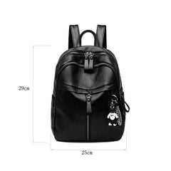 Women Casual Wild Backpack Female Large Capacity Zipper Closure Daypack Satchel