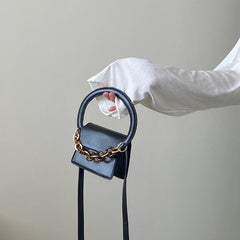 Women Shoulder Bags Ring Belt Female Clutch Purse Handbags PU Leather