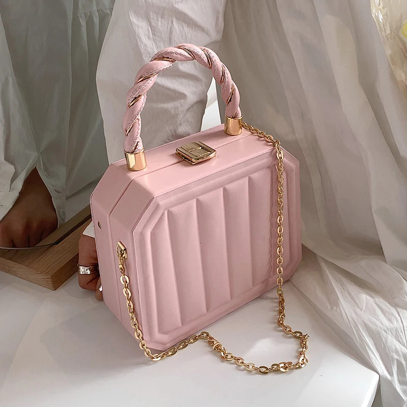 Women Box Bags Pu Leather Handbags Shoulder Pouch Spring