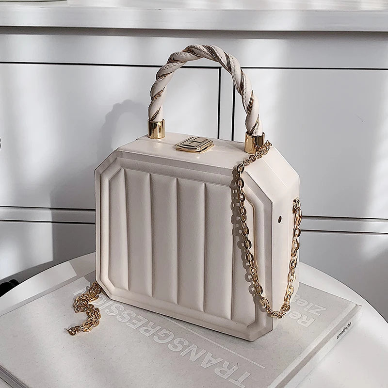 Women Box Bags Pu Leather Handbags Shoulder Pouch Spring