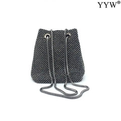 Sequin Evening Party Silver Purse Women Bucket Shoulder Bag