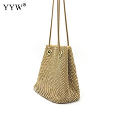 Sequin Evening Party Sliver Purse Women Bucket Shoulder Bag Crossbody Bag
