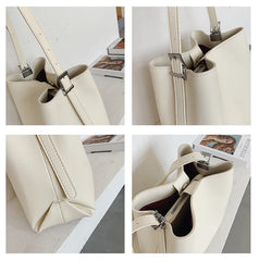 Women Bucket Shoulder Bag PU Leather Crossbody Messenger Bags Totes Handbags