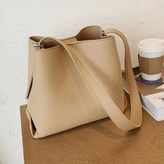 Women Bucket Shoulder Bag PU Leather Crossbody Messenger Bags Totes Handbags