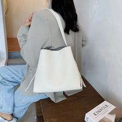 Women Bucket Shoulder Bag PU Leather Crossbody Messenger Bags Totes Handbags