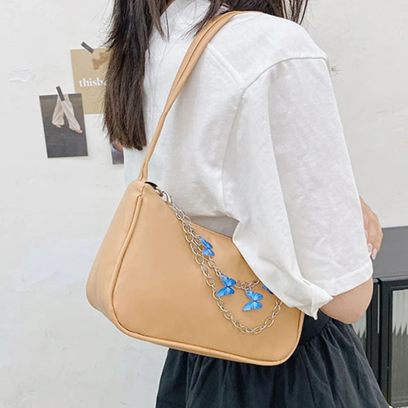 Women Butterfly Chain Shoulder Bags Small Handbags Purses