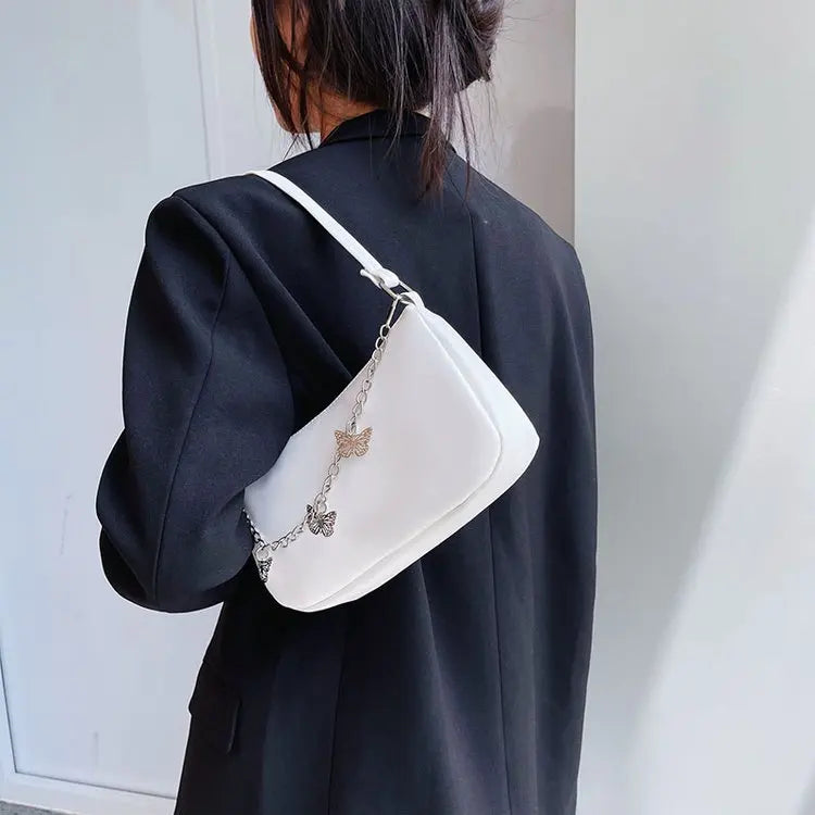 Women Butterfly Chain Shoulder Underarm Bags Small Purses