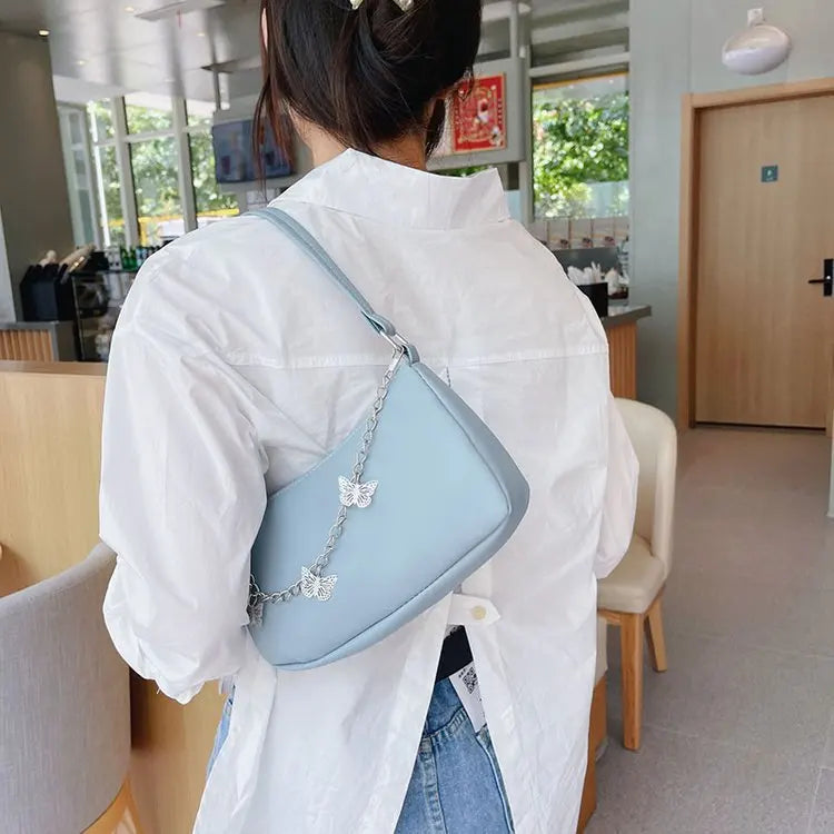 Women Butterfly Chain Shoulder Underarm Bags Small Purses