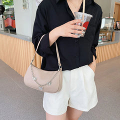 Women Butterfly Chain Shoulder Underarm Bags Casual Ladies Small Purses Handbags
