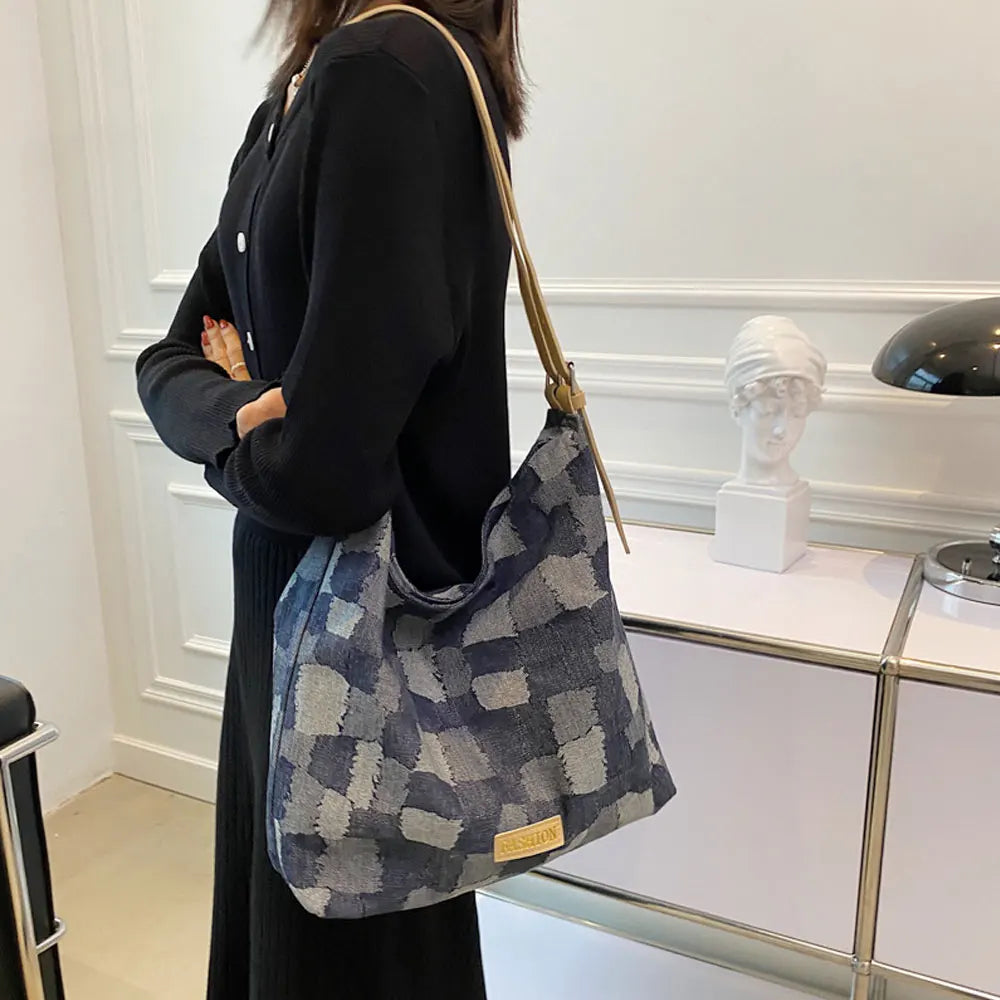 Women Canvas Shoulder Bags Large Capacity Casual Handbag Female Crossbody Bag