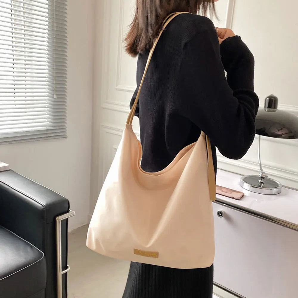 Women Canvas Shoulder Bags Large Capacity Casual Handbag Female Crossbody Bag