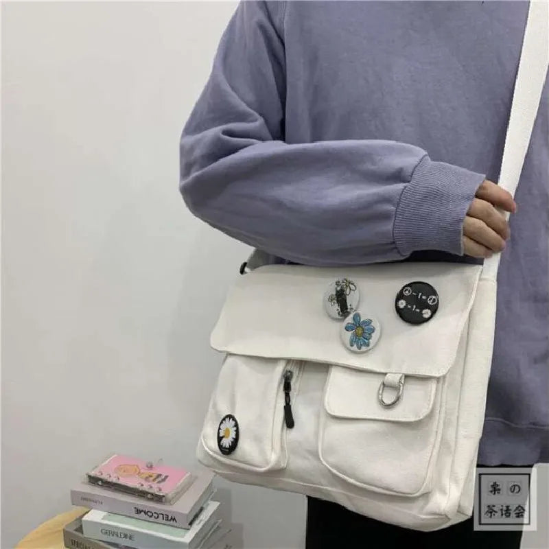 Canvas Shoulder Bags Crossbody Large Capacity Handbags Messenger Bag