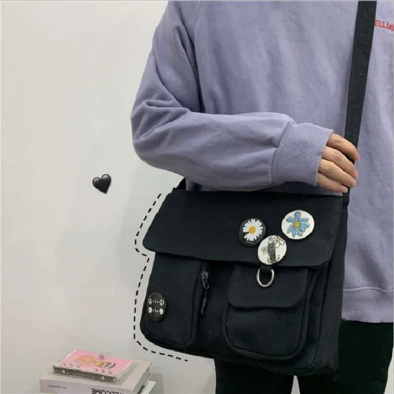 Canvas Shoulder Bags Crossbody Large Capacity Handbags Messenger Bag
