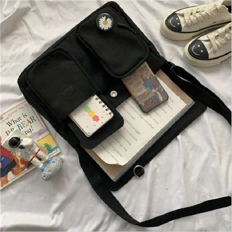 Canvas Shoulder Bags Crossbody Large Capacity Handbags Messenger Bag