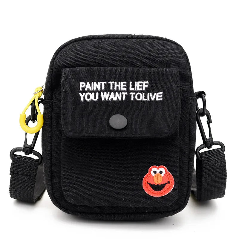 Women Canvas Shoulder Handbags Student Purse Small Messenger