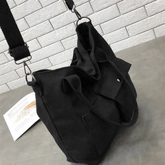 Women Canvas Tote Ladies Casual Shoulder Bag Foldable Shopping Bags Beach Bag