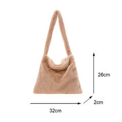 Plush Cherry Pattern Small Shoulder Bag