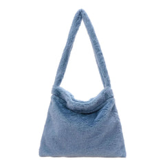 Women Casual Plush Cherry Pattern Small Shoulder Bag