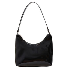 Solid Patent PU Leather Hobos Shoulder Underarm Bag for Women