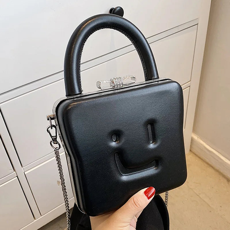 Orange Women Chain Crossbody Shoulder Bag Box Totes Purses Handbag