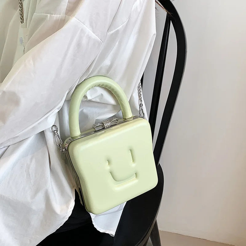 Orange Women Chain Crossbody Shoulder Bag Box Totes Purses Handbag