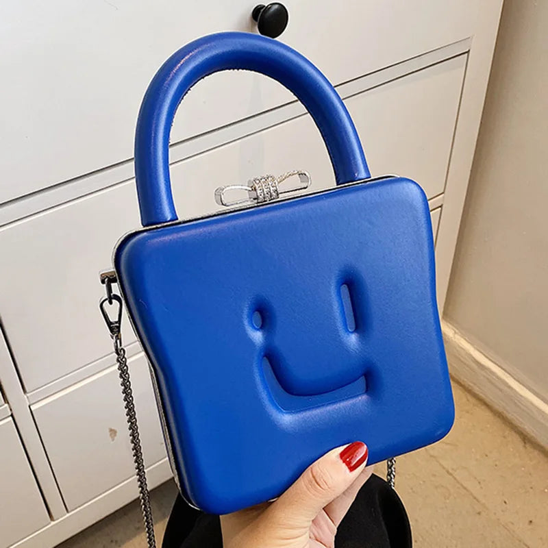 Orange Women Chain Crossbody Shoulder Bag Box Totes Purses Handbag