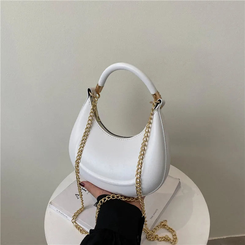 Women Chain Shoulder Underarm Bags Casual Ladies Small Purses Handbags