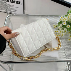 Metal Chain Shoulder Messenger Bag Retro Clutch Handbag